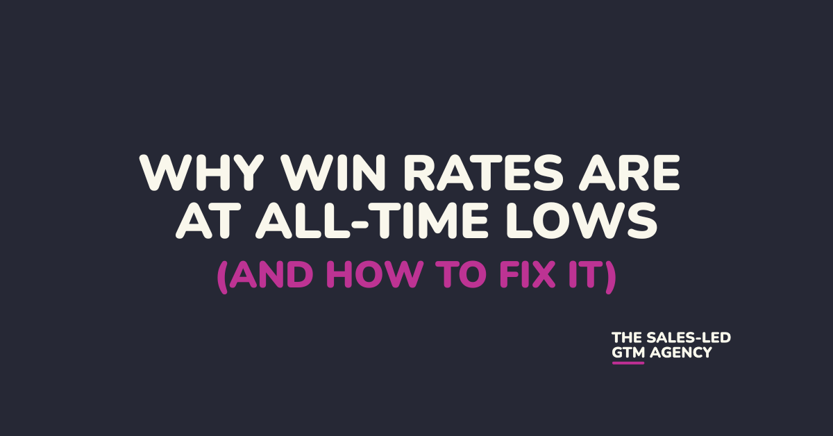 Trust-first selling article explaining why B2B sales win rates are at all-time lows and how sellers can rebuild trust with buyers